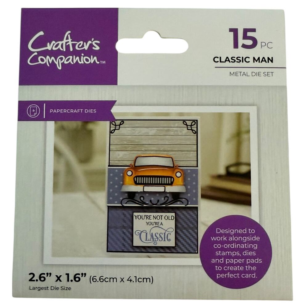 Crafters Companion Classic Man 15 Piece Paper Crafts Die Set